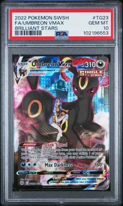 Umbreon VMAX TG23/TG30 Brilliant Stars Full Art Rare PSA 10 Pokemon TCG - Image 1