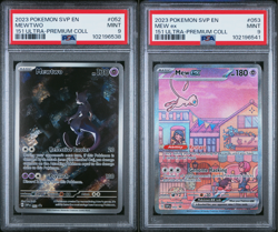 Mew Mewtwo SVP 053 052 Ultra Premium Collection Pokemon 151 Promo PSA 9 Set - Image 1