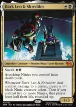 Dark Leo & Shredder TMT 142 MTG Foil - Image 1