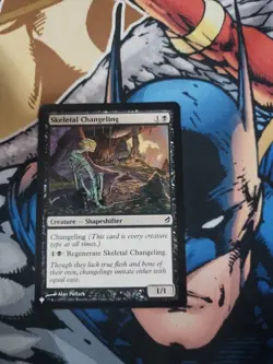 Magic The Gathering SKELETAL CHANGELING black card MTG - Image 1