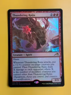 Thundering Raiju. NEO FOIL Spirit Rare MTG Card. - Image 1