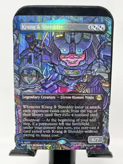 Krang & Shredder Borderless Foil Teenage Mutant Ninja Turtles TMNT MTG TMT - Image 1