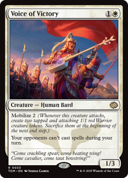 [MTG] Voice of Victory (Tarkir: Dragonstorm #33) Rare Near Mint - Image 1