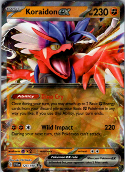 Koraidon EX 125/198 Scarlet & Violet Double Rare Holo Pokemon TCG NM - Image 1