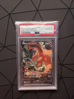 Pokemon Charizard V Alt Full Art 154/172 Brilliant Stars #154 GEM MINT PSA 10 - Image 1
