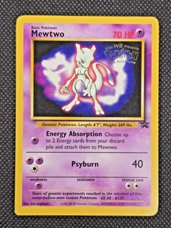 Mewtwo # 3 LP/ MP Promo Kids WB Presents The First Movie Card Pokemon TCG - Image 1