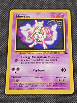 Mewtwo # 3 LP/ MP Promo Kids WB Presents The First Movie Card Pokemon TCG - Image 2
