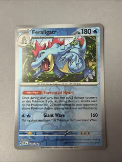 Pokemon TCG * SV Temporal Force * 41/162 Feraligatr REVERSE HOLO Rare * FRESH PK - Image 1