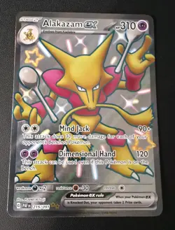 Pokemon TCG - Alakazam ex 215/091 Ultra Rare Shiny Paldean Fates Near Mint - Image 1