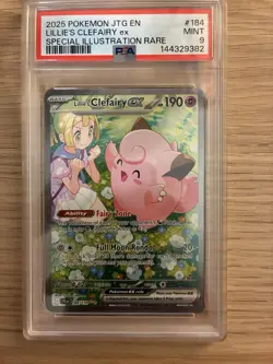 2025 Pokemon Lillie's Clefairy ex 184/159 Journey Together SIR PSA 9 - Image 1