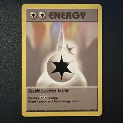 POKEMON DOUBLE COLORLESS ENERGY 96/102 BASE SET LIGHTLY PLAYED - Image 1