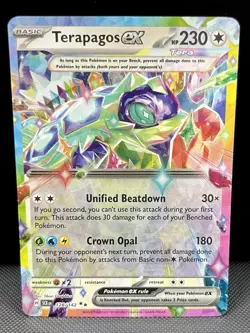 Terapagos ex 128/142 - Stellar Crown Holo Double Rare Pokemon TCG - NM - Image 1