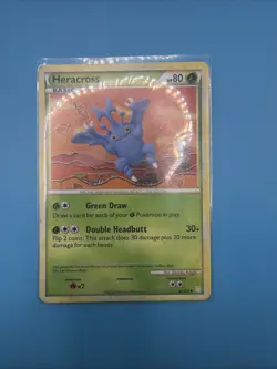 Pokemon TCG Heracross Heartgold Soulsilver 43/123 Regular Uncommon NM - Image 1