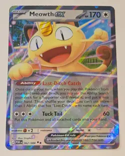 Meowth ex 062/088 Double Rare NM - Pokemon Perfect Order - Sleeve/Toploader - Image 1