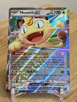 Pokemon Meowth ex 062/088 Me03: Perfect Order Holo NM - Image 1