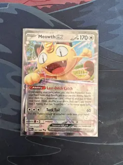 Meowth EX 062/088 Double Rare Holo Perfect Order Pokemon TCG Card - Image 1