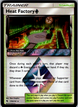 Heat Factory 178/214 Lost Thunder Prism Star Ultra Rare Holo Pokemon TCG NM - Image 1