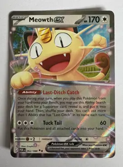 Meowth ex 062/088 Double Rare Pokemon TCG Perfect Order - Image 1