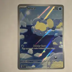 Pokemon Spheal 199/191 Sv08 Full Art Holo 70 HP Basic Illustration Rare Card - Image 1