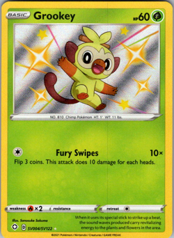 Grookey SV004/SV122 Shining Fates Shiny Vault Holo Rare Pokemon TCG NM - Image 1