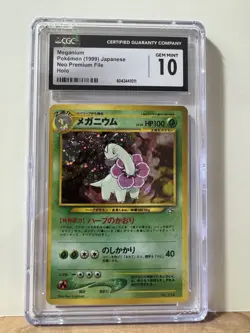 Meganium (1999) Neo Premium File CGC 10 Holo - Pokemon Japanese - Image 1