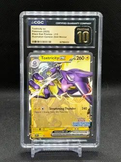 Pokemon TCG Toxtricity Ex SVP 215 Illustration Contest Winner CGC PRISTINE 10 - Image 1