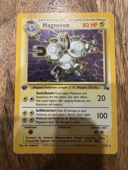 Pokemon Magneton Fossil 1st Edition Holo Rare 11/62 WOTC 1999 NM - Image 2