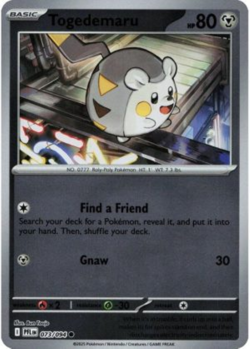 Togedemaru - 073/094 - Reverse Holo - Pokemon Phantasmal Flames - Image 1