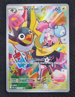 Pokemon TCG Ionos Wattrel 231/217 Ascended Hero’s Illustration Rare NM Condition - Image 1