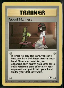 ✰ GOOD MANNERS 111/132 UNCOMMON GYM HEROES POKEMON ✰ MP - Image 2