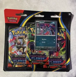 Pokemon Mega Evolution Phantasmal FLAMES 3 Booster Pack Blister Sneasel Pokemon - Image 1