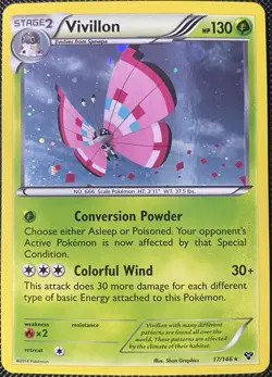 Vivillon - (Cosmos Holo) 017/146 Blister Exclusives Holo - Pokemon Card - Image 1