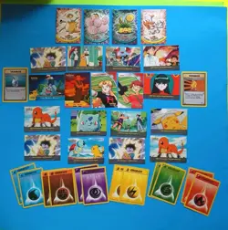 POKEMON 35 Card LOT and MORE: TOPPS CARDS TV Animation, TOPPS FOIL+ Energy - Image 1
