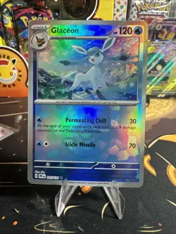 Pokemon TCG Glaceon 025/131 Prismatic Evolutions Master Ball Reverse Holo Card - Image 1