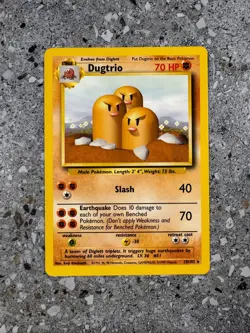 Pokemon TCG Cards Dugtrio 19/102 Base Set Rare NM - Image 1
