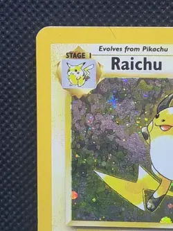 Raichu 16/130 Holo Rare - Base Set 2 2000 WOTC Pokemon Card W/Swirl - LightPlay - Image 3