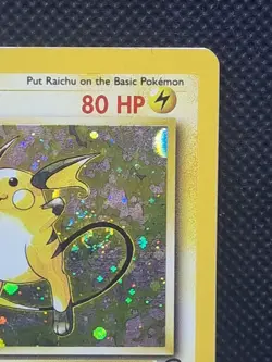 Raichu 16/130 Holo Rare - Base Set 2 2000 WOTC Pokemon Card W/Swirl - LightPlay - Image 4