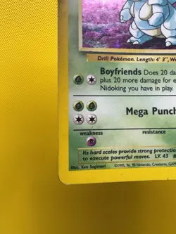 Pokemon TCG - Nidoqueen Jungle 7/64 Holo Rare Unlimited 1999 - Heavily Played HP - Image 4