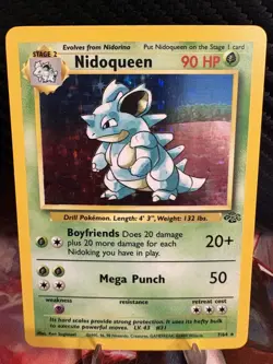 1999 Pokemon Jungle Nidoqueen Holo 7/64 WOTC LP Vintage - Image 1