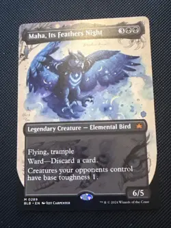 Maha, Its Feathers Night MTG Borderless No.289 Bloomburrow Mint - Image 1