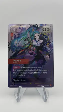 Riftbound Spiritforged Vayne Hunter Overnumbered 223/221 Near Mint - Image 1