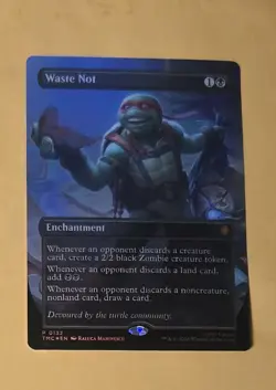 MTG - Waste Not - Promo - Foil - Commander Teenage Mutant Ninja Turtles - Image 1