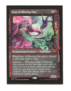 FEAR OF MISSING OUT Showcase Duskmourn MTG English NM Magic - Image 1