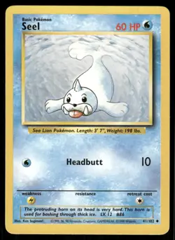 Pokemon Cards Seel 41/102 Base Set WOTC Uncommon NM - Image 1