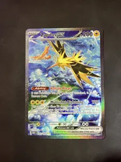 Pokemon Zapdos ex 202/165 Sv: Scarlet & Violet 151 Holo - Image 1