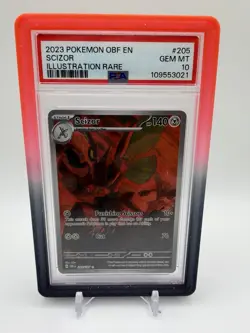 Pokemon TCG SV03 Obsidian Flames Scizor Illustration Rare Holo 205/197 PSA 10 - Image 1