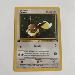 1st Edition Eevee 55/82 - Team Rocket - Pokemon Card - Image 1