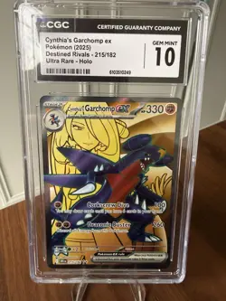 2025 Pokemon Cynthia's Garchomp EX Ultra Rare Destined Rivals 215/182 CGC 10 - Image 1
