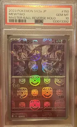PSA 10 Mewtwo 150 Master Ball Reverse Holo JP-151 SV2a Japanese Pokemon 151 - Image 4