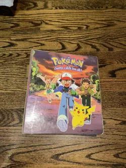 1999 Nintendo Original Pokemon Card Game 3-ring Binder Ash, Friends & Pikachu #5 - Image 1